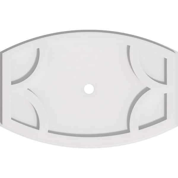 Ekena Millwork 18 in. W x 12 in. H x 1 in. ID x 1 in. P Kailey Architectural Grade PVC Contemporary Ceiling Medallion