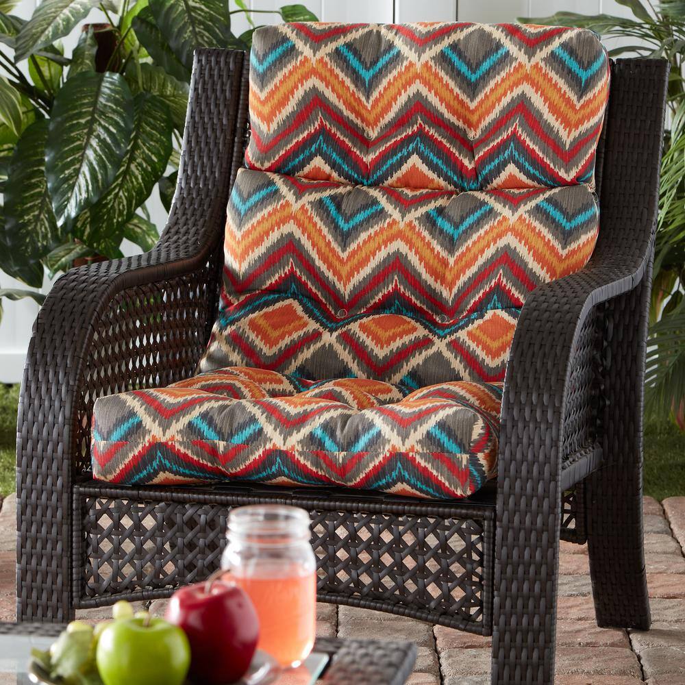 Surreal 44x22 Inch Outdoor High Back Chair Cushion in Durable Polyester