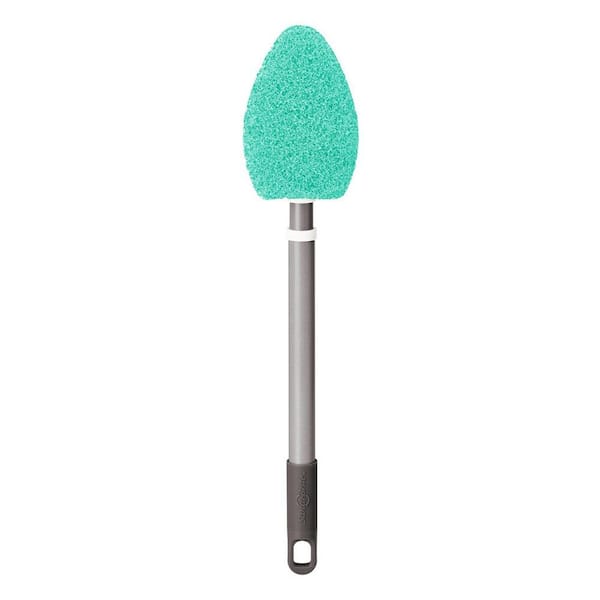 Tub Shower Scrubber for Cleaning with Long Handle, Wihxd Tub and Tile  Scrubber with Replaceable 2 Brush Sponge & 1 Microfiber Pad Scrub Brush  Cleaner
