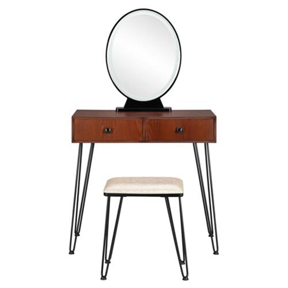 small dark wood dressing table