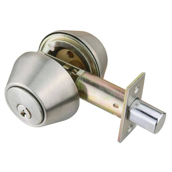 Design House Commercial Grade Double Cylinder Satin Nickel Deadbolt-DISCONTINUED