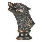 Wolf Resin 1.5 in. Brown Lamp Finial