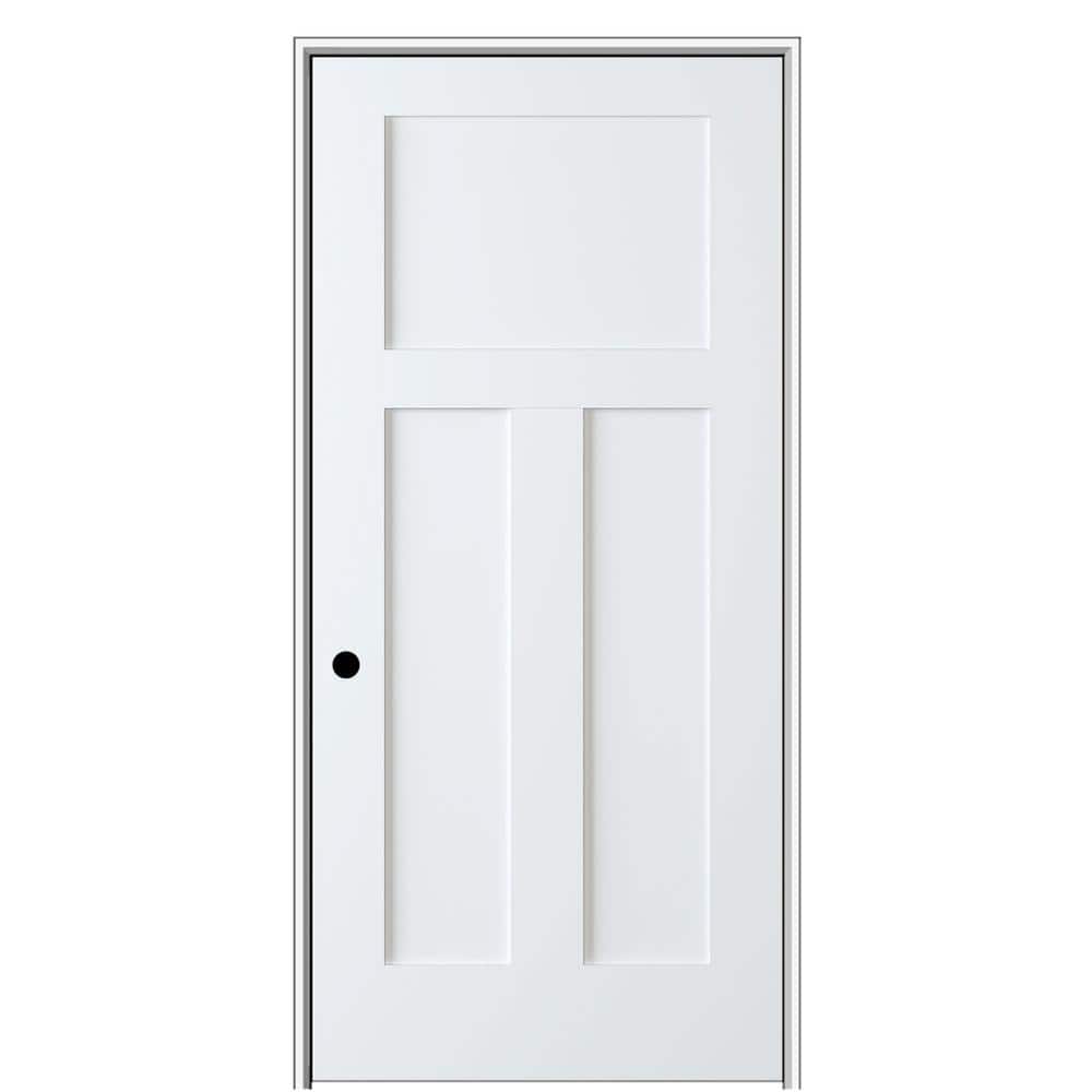 邦楽 DOOR MMI DOOR Shaker Flat Panel 32 in. x 80 in. Right Hand Solid Core