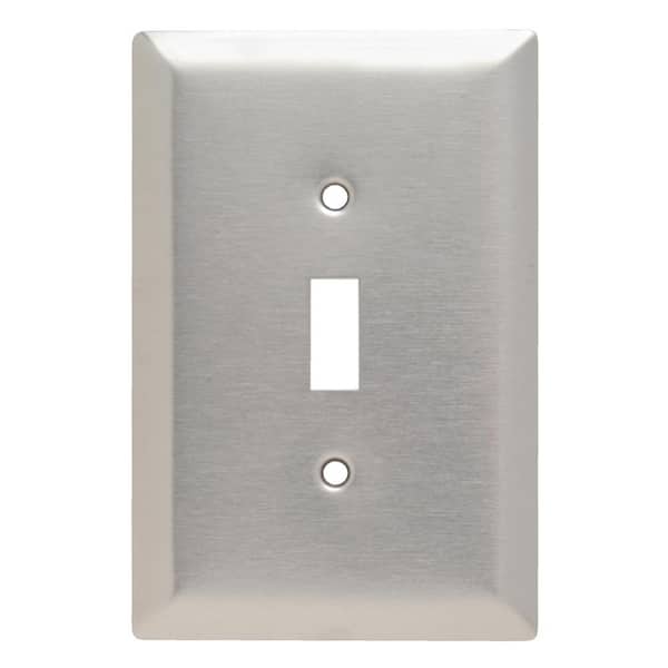 Legrand Pass & Seymour 302/304 S/S 1 Gang Toggle Oversized Wall Plate, Stainless Steel (1-Pack)