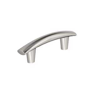 Willow 3 in. Center-to-Center Modern Satin Nickel Arch Cabinet Pull