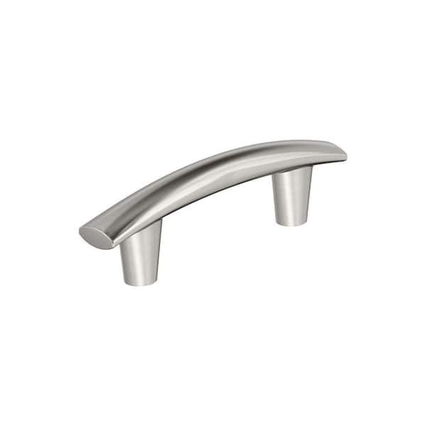 Amerock Willow 3 in. Center-to-Center Modern Satin Nickel Arch Cabinet Pull