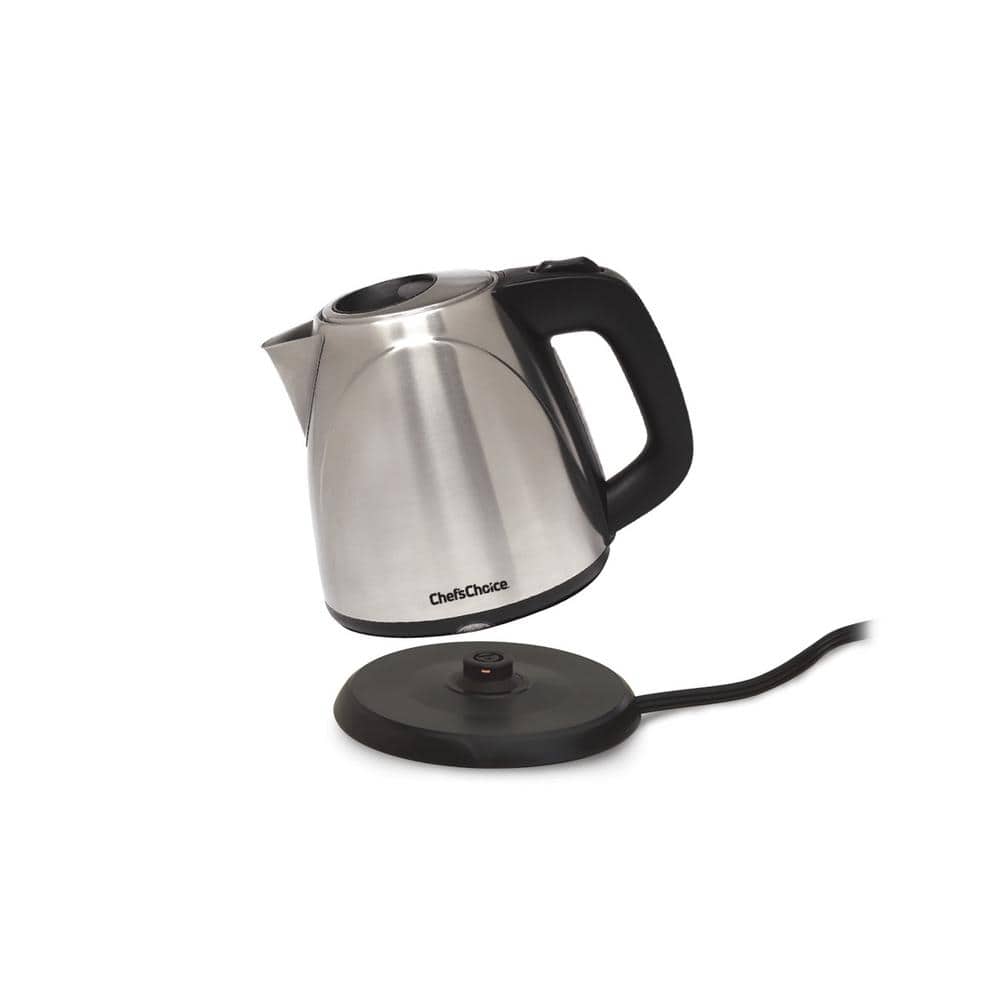 Compact Brushed Stainless Steel Cordless Electric Kettle