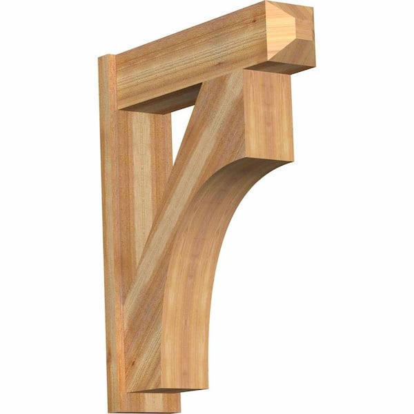 Ekena Millwork 8 in. x 38 in. x 30 in. Westlake Craftsman Rough Sawn Western Red Cedar Outlooker