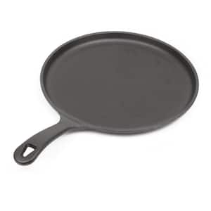 OUR TABLE 10.5 in. Pre-Seasoned Cast Iron Wok in Black 985119937M - The  Home Depot
