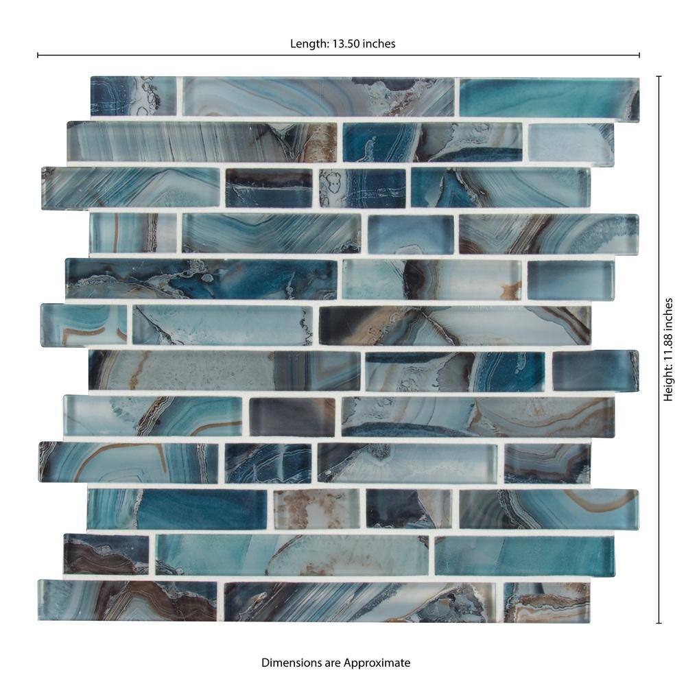Night Sky 12" x 12" Glass Mosaic Tile