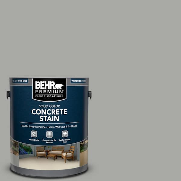 BEHR PREMIUM 1 gal. #PFC-68 Silver Gray Solid Color Flat Interior/Exterior Concrete Stain