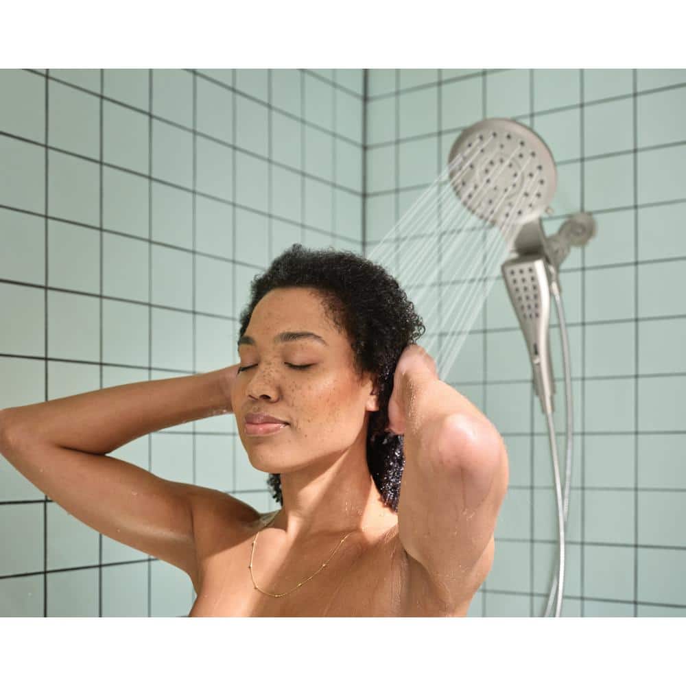 Nickel Dual-Head Rain and Handheld Shower System