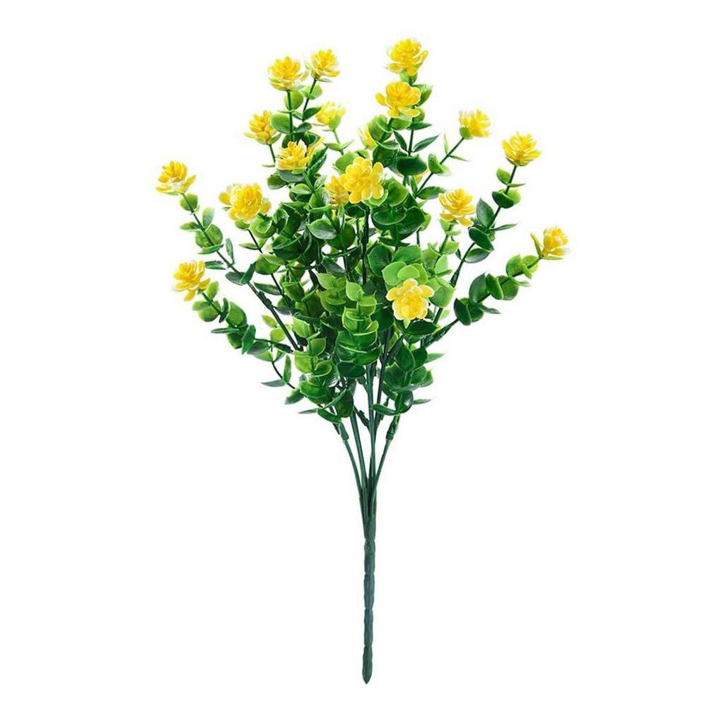 15 in. Yellow Indoor/Outdoor Artificial Lavender Flower