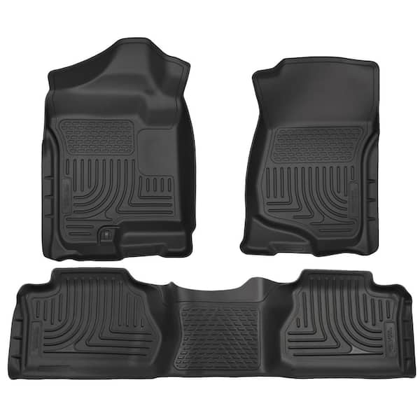 Husky Liners Front & 2nd Seat Floor Liners Fits 07-13 Silverado/Sierra Extended
