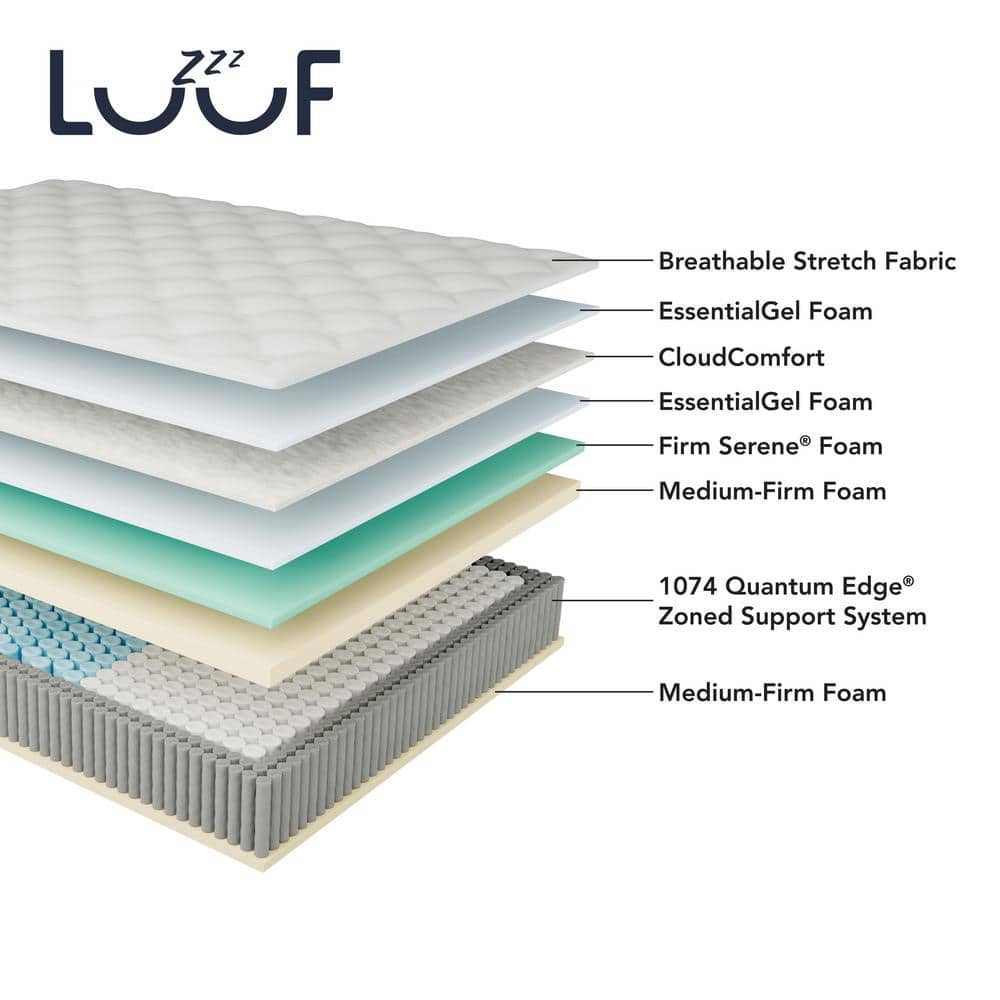 Luuf DreamCloud Queen 13" Cooling Innerspring Hybrid Mattress