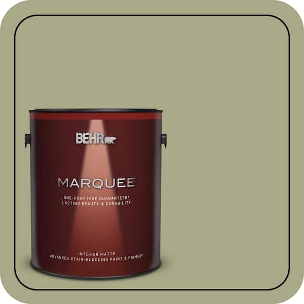 BEHR MARQUEE 1 gal. #S360-4 Meditation Time One-Coat Hide Matte Interior Paint & Primer