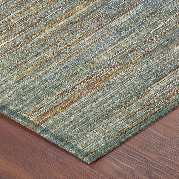 Chantille Machine Washable Indoor/Outdoor Abstract ACN2642 Basil 10 ft. x 14 ft. Area Rug