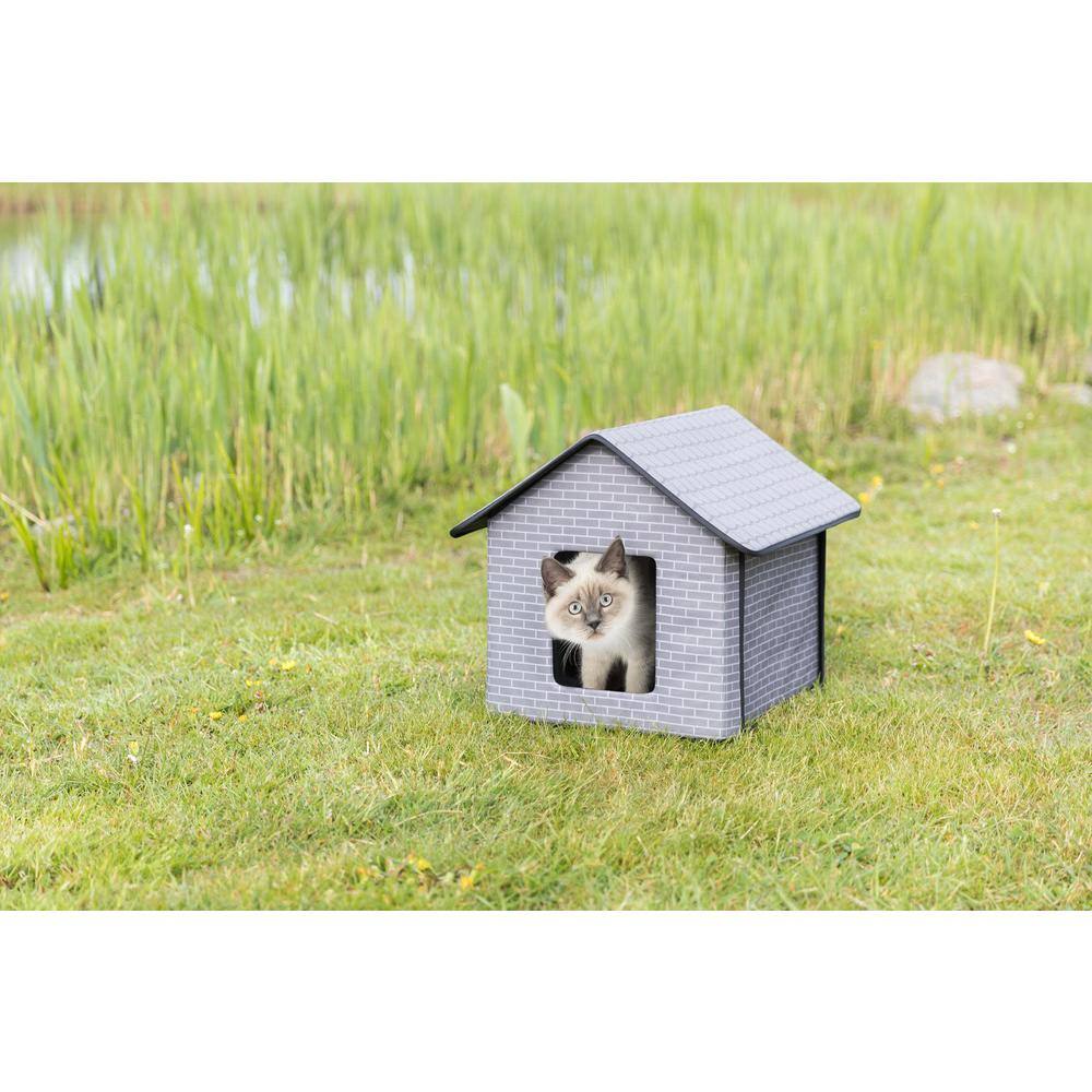 Small Gray Insulated Plastic Outdoor Pet House