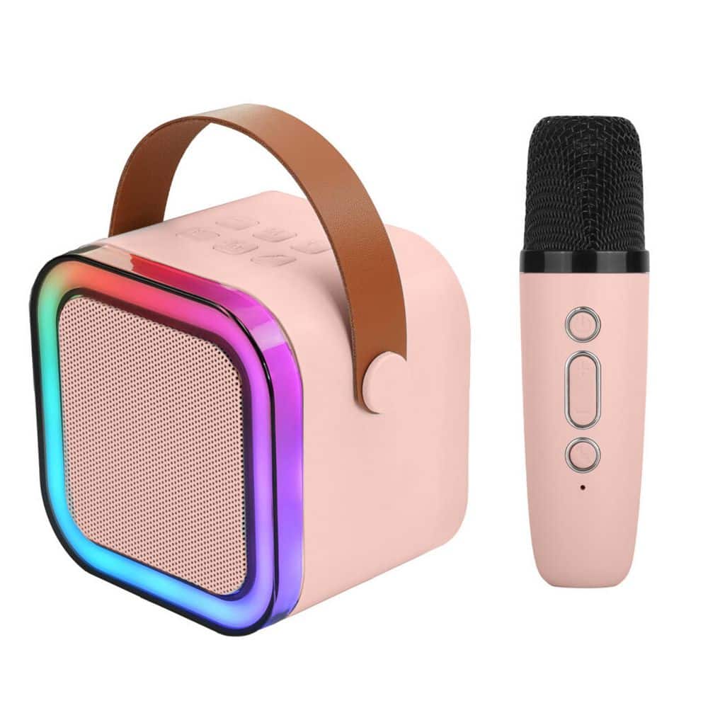 Mini Karaoke Bluetooth Speaker in Pink with Wireless Mic price history on PriceWatchPro