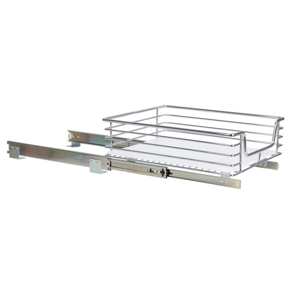 Chrome-Plated Steel Single Tier Under-Cabinet Organizer