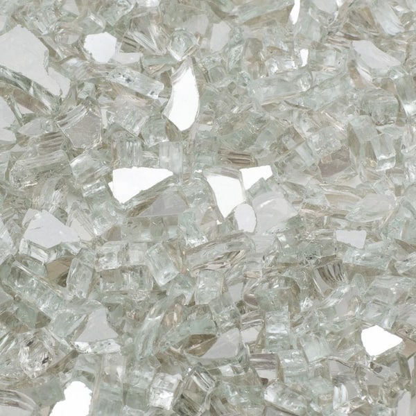 Crystal Reflective Tempered Fire Glass, Fire Pit Crystals Home Depot