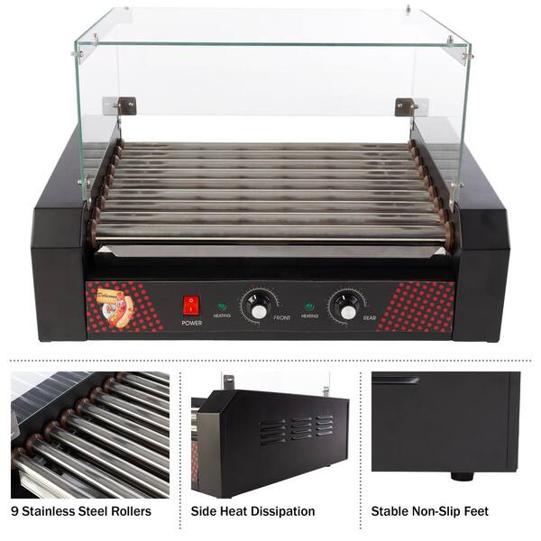 GREAT NORTHERN Hot Dog Roller Machine with Cover - 1170W GREAT NORTHERN Hot Dog Roller Machine with Cover - 1170W
