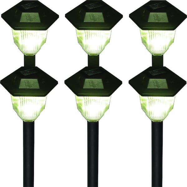 HomeBrite Solar Carriage Outdoor Black LED Solar Lights (6-Pack) -DISCONTINUED