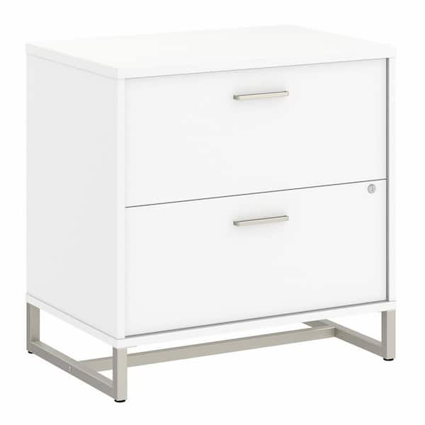 Bush Furniture Method White 2-Drawer Lateral File Cabinet - Assembled