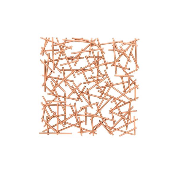 Litton Lane Brown Metal Contemporary Abstract Wall Decor