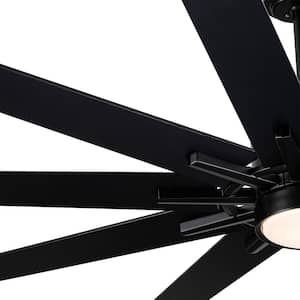72 in. Smart Indoor Black Low Profile Double Finish LED Ceiling Fan with Remote Contol, 10 Blades, Reversible DC Motor