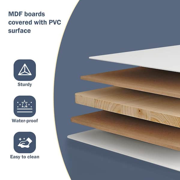 Fredbeck 32 in. x 80 in. 3-Lite Panel White Finshed Solid Core