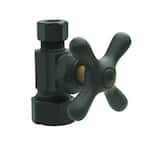 1/2 in. Comp Inlet x 3/8 in. Comp Outlet Multi-Turn Straight Valve with Cross Handle in Oil Rubbed Bronze