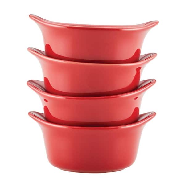 Ronco 4-Piece Collapsible Silicone Bakeware Set Red