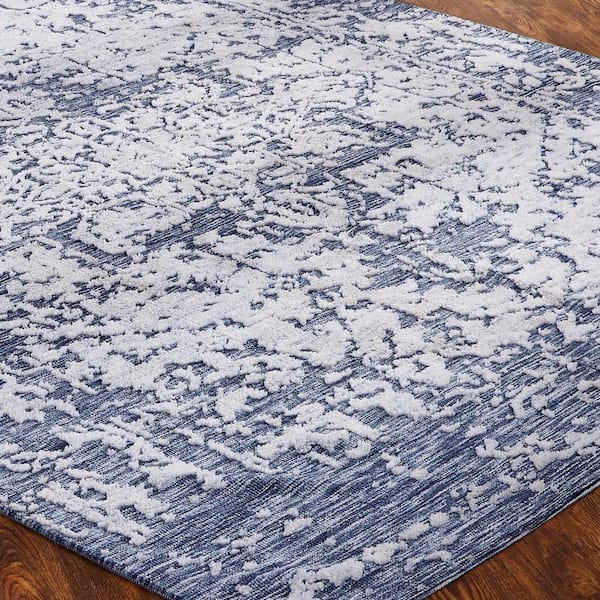 2 ft. x 3 ft. Blue Transitional Area Rug