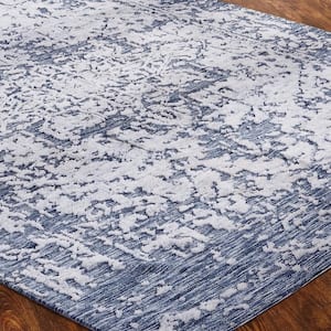 Transitional Blue 7 ft. 6 in. x 9 ft. 6 in. Area Rug