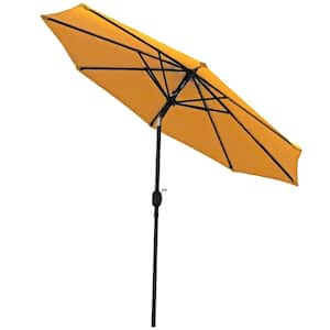 9 ft. Aluminum Market Tilt Patio Umbrella in Gold
