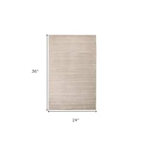 2 x 3 Ivory Solid Color Area Rug
