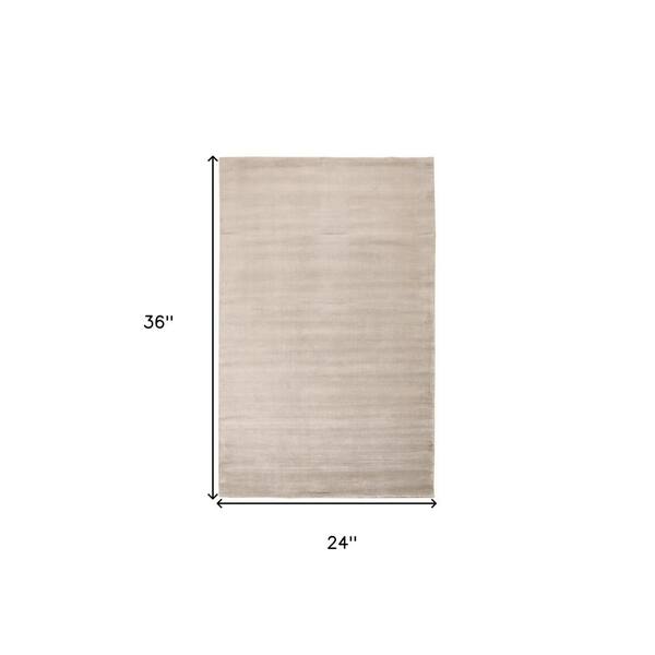 Ivory 2 ft. x 3 ft. Solid Color Area Rug