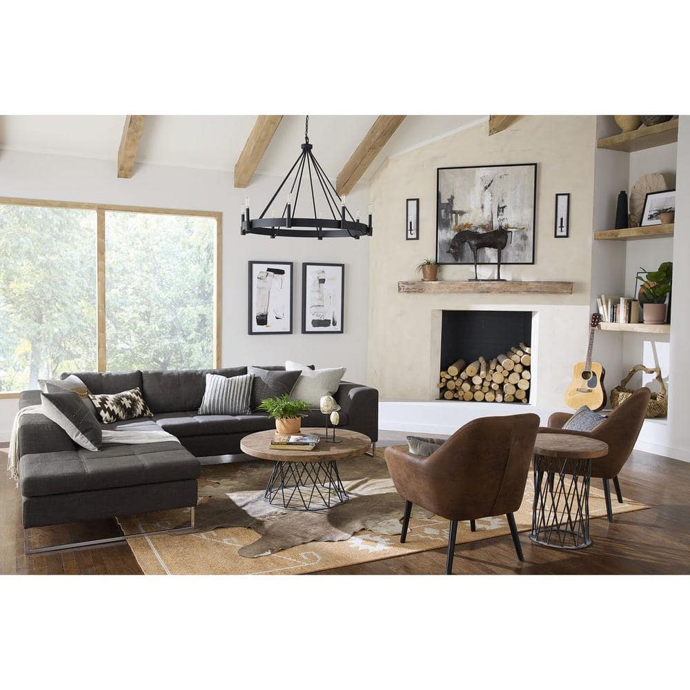 Breckenridge Matte Black 8-Light Candle Chandelier