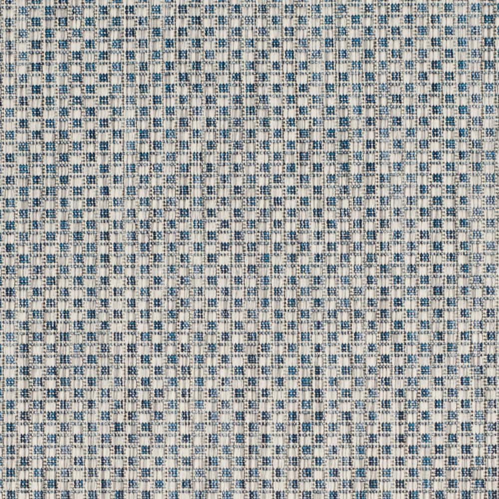 Reversible Easy-Care Synthetic Area Rug in Sleek Gray, 2'7" x 5'