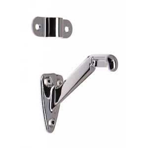 3-1/4 in. Solid Brass Hand Rail Bracket in Bright Nickel