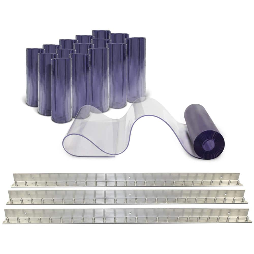 Clear-Flex II 4 ft. x 7 ft. Standard Smooth PVC Strip Door Kit