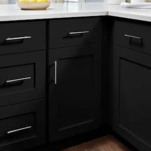 Avondale 36 in. W x 24 in. D x 34.5 in. H Ready to Assemble Plywood Shaker Blind Corner Kitchen Cabinet in Raven Black