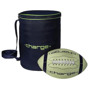 Glow in. The Dark Football PRO Kit with LED Charging and Carrying Bag