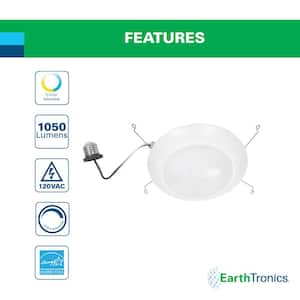 6 in. 2700K-5000K CCT Selectable 1050 Lumens Dimmable Integrated LED Recessed Mount Ceiling Disk Light ( 6-Pack)