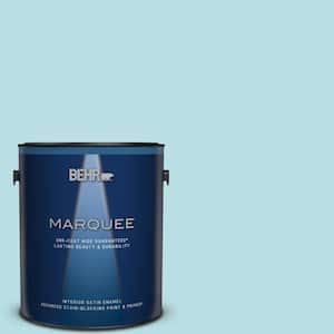 1 gal. #M470-2 Basin Blue Satin Enamel Interior Paint & Primer