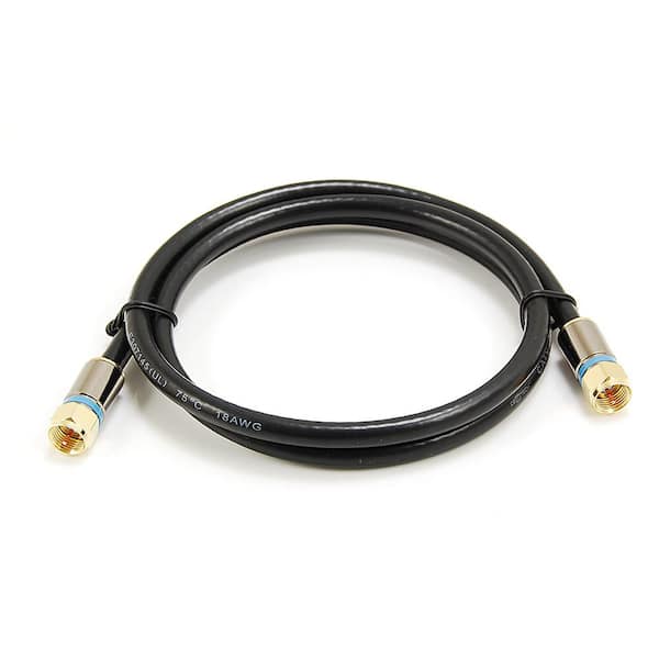 Commercial Electric 3 ft. RG-6 Coaxial Cable - Black