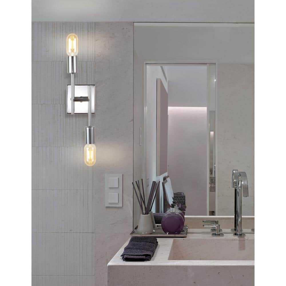 Turing 18.75" Polished Chrome LED Wall Sconce for Modern Homes