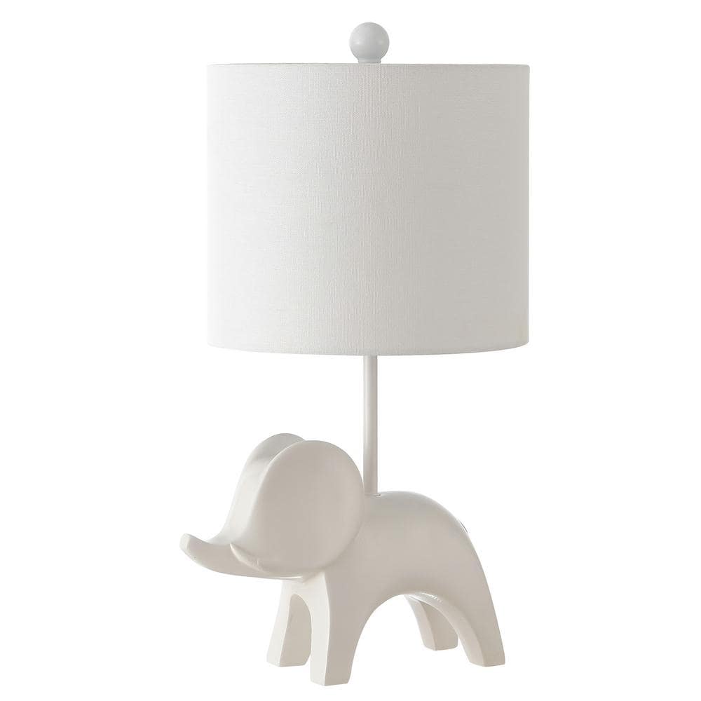 SAFAVIEH Ellie Elephant 20 In White Table Lamp KID4248A The Home Depot   White Safavieh Table Lamps Kid4248a 64 1000 