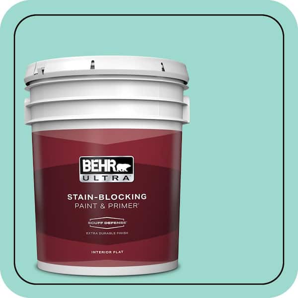 BEHR ULTRA 5 gal. #P440-3 Fish Pond Extra Durable Flat Interior Paint & Primer